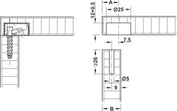 Болт эксцентриковой стяжки Tofix 6x35mm, без покрытия, шт